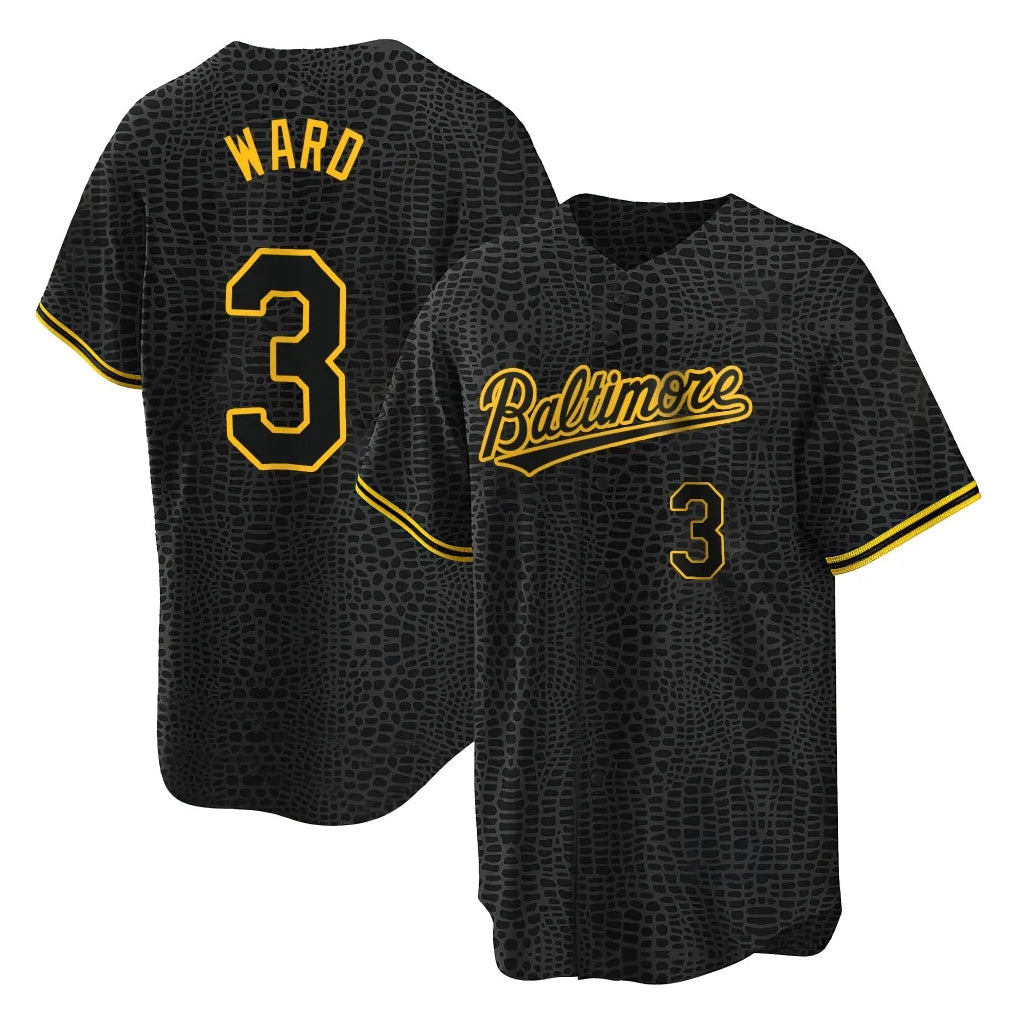 Baltimore Orioles #3 Taylor Ward Player Black HOLBERT Snake Skin City Home Game Stitched Jerseys