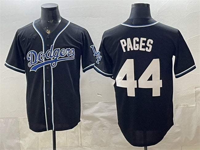 Los Angeles Dodgers #44 Andy Pages Black HOLBERT Stitched Jersey