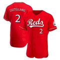 Cincinnati Reds #2 Nick Castellanos Scarlet HOLBERT 2021 Alternate Jersey