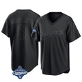 Los Angeles Dodgers #8 Enrique Hern¨¢ndez Player Black HOLBERT World Series Meet Pitch Fashion T-shirt Stitched Jerseys