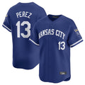 Kansas City Royals #13 Salvador Perez Player Royal HOLBERT Limited Home Stitched Jerseys