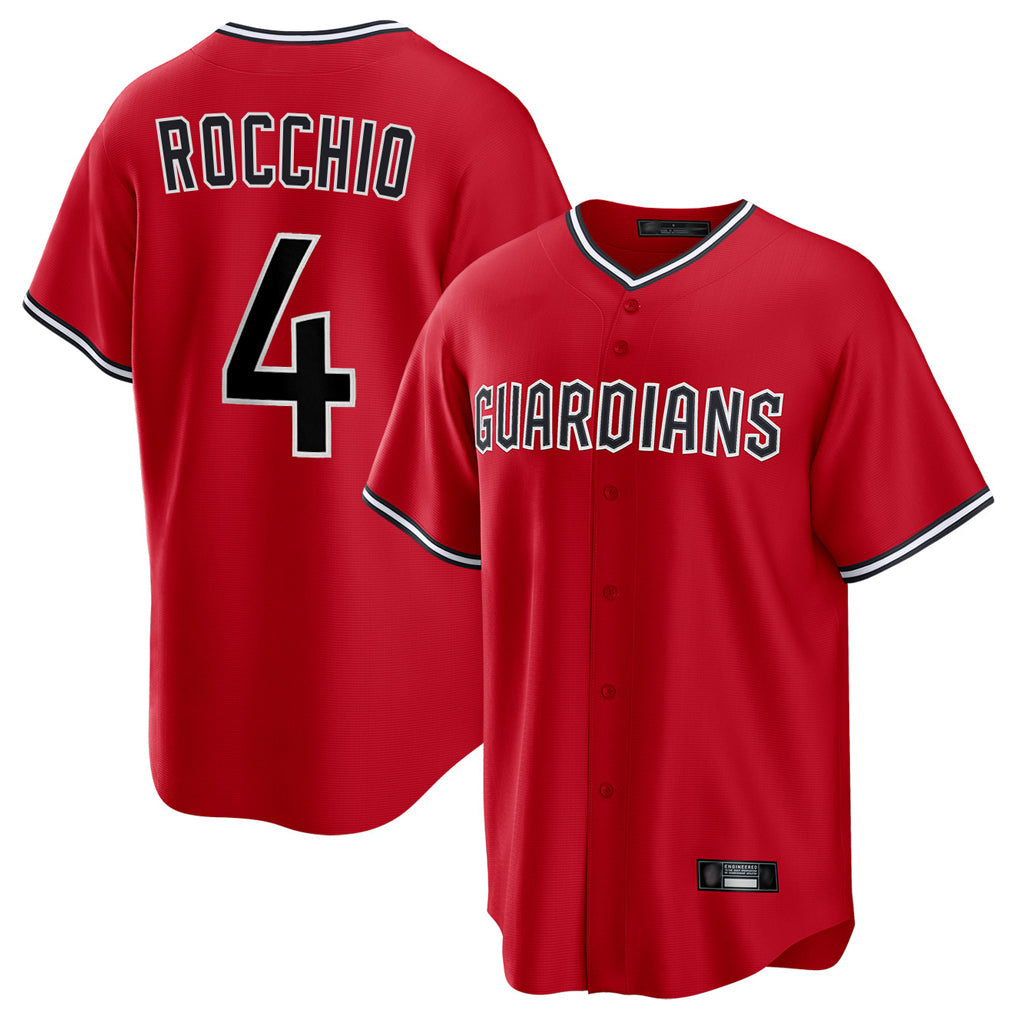 Cleveland Guardians #4 Brayan Rocchio Player Red HOLBERT Home Game Stitched Jerseys