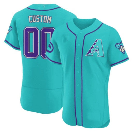Custom Arizona Diamondbacks 2024 Teal Purple Jersey ¨C Teal 3 HOLBERT