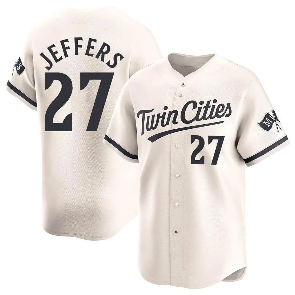 Minnesota Twins #27 Ryan Jeffers Player Cream HOLBERTHome Limited Stitched Jerseys