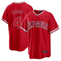 Los Angeles Angels #4 Christian Moore Player Red HOLBERT Home Game Stitched Jerseys