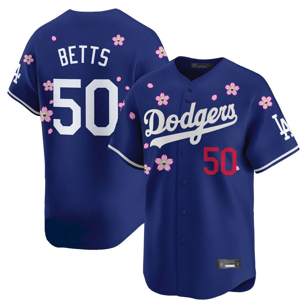 Los Angeles Dodgers #50 Mookie Betts Player Royal HOLBERT Tokyo Series Vapor Premier Limited Stitched Jerseys