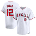 Los Angeles Angels #12 Jorge Soler Player White HOLBERT Limited Home Stitched Jerseys