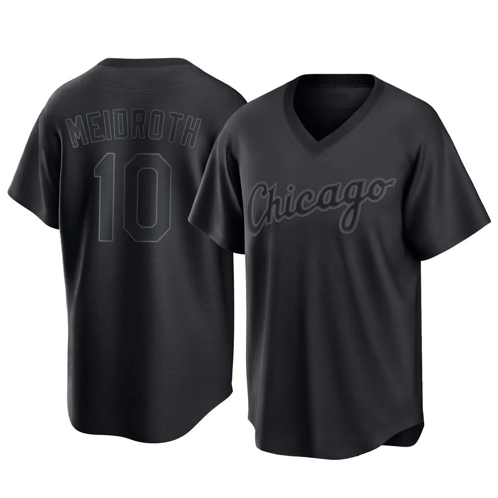 Chicago White Sox #10 Chase Meidroth Player Black HOLBERT T-shirt Home Game Stitched Jerseys