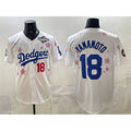 Los Angeles Dodgers #18 Yoshinobu Yamamoto White HOLBERT 2025 World Series Patch Tokyo Series Limited Stitched Jersey