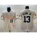 Atlanta Braves #13 Ronald Acuna Jr Cream HOLBERT 2024 Atliens & Peach With Outkast Patch Vapor Limited Stitched Jersey
