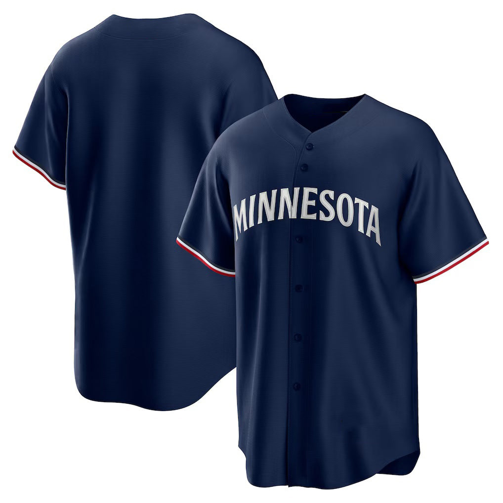 Minnesota Twins Navy HOLBERT Alternate Replica Team Logo Jersey