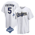 Los Angeles Dodgers #5 Freddie Freeman Player Gold World Series Meet White HOLBERT 2026 Collection Stadium Game Stitched Jerseys