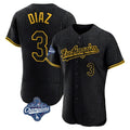 Los Angeles Dodgers #3 Edwin D¨ªaz Player Black HOLBERT World Series Meet Snake Skin City Limited Elite Home Stitched Jerseys