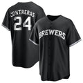 Milwaukee Brewers #24 William Contreras Player Black HOLBERT Game Home Stitched Jerseys
