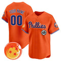 Custom Philadelphia Phillies x Dragon Ball Orange HOLBERT Vapor Premier Limited Jersey - All Stitched