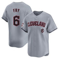 Cleveland Guardians #6 David Fry Player Gray HOLBERT Road Limited Home Stitched Jerseys