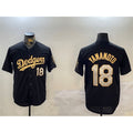 Los Angeles Dodgers #18 Yoshinobu Yamamoto Black Gold HOLBERT Limited Stitched Jersey