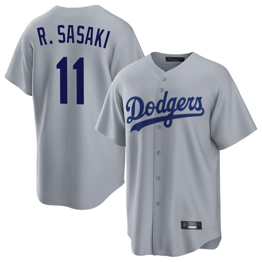 Los Angeles Dodgers #11 Roki Sasaki Player Gray HOLBERT Game Stitched Jerseys