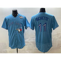 Toronto Blue Jays #11 Bo Bichette Blue HOLBERT 2025 World Series Flex Base Stitched Jersey