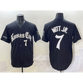 Kansas City Royals #7 Bobby Witt Jr. Black HOLBERT 'Gothic Crown Edition' Vapor Premier Limited Stitched Jersey