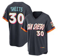 San Diego Padres #30 Gavin Sheets Obsidian HOLBERT 2026 City Connect Stadium Stitched Jersey