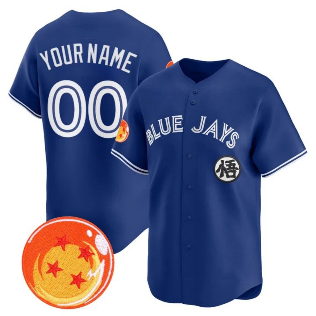 Custom Toronto Blue Jays x Dragon Ball Royal HOLBERT Vapor Premier Limited Jersey - All Stitched