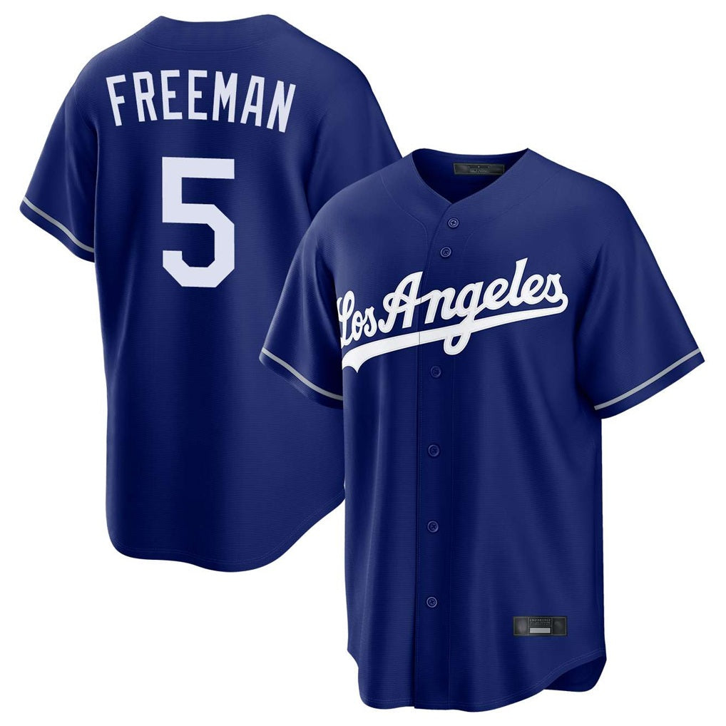 Los Angeles Dodgers #5 Freddie Freeman Player Royal HOLBERT Game Stitched Jerseys
