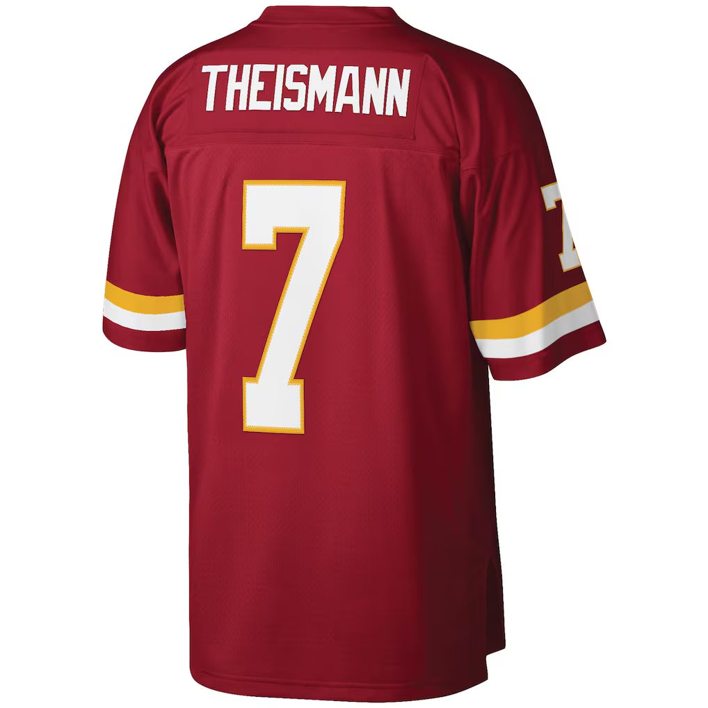 W.Football Team #7 Joe Theismann Mitchell & Ness Burgundy HOLBERT Legacy Replica Jersey