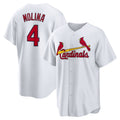 St. Louis Cardinals #4 Yadier Molina White HOLBERT Home Replica Retired Player Jersey