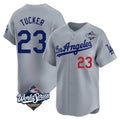Los Angeles Dodgers #23 Kyle Tucker Player Gray HOLBERT World Series Limited Home Stitched Jerseys