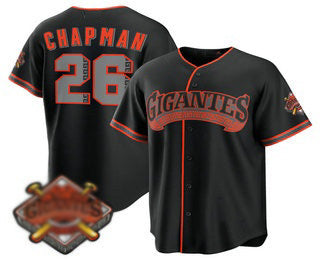 San Francisco Giants #26 Matt Chapman Black HOLBERT 2026 Alternate Stadium Stitched Jersey