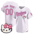 Custom Los Angeles Dodgers ACTIVE PLAYER Pinstripe HOLBERT 2025 Hello Kitty Vapor Premier Limited Stitched Jersey