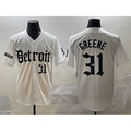 Detroit Tigers #31 Riley Greene White HOLBERT 'Motor Gothic Edition' Vapor Premier Limited Stitched Jersey