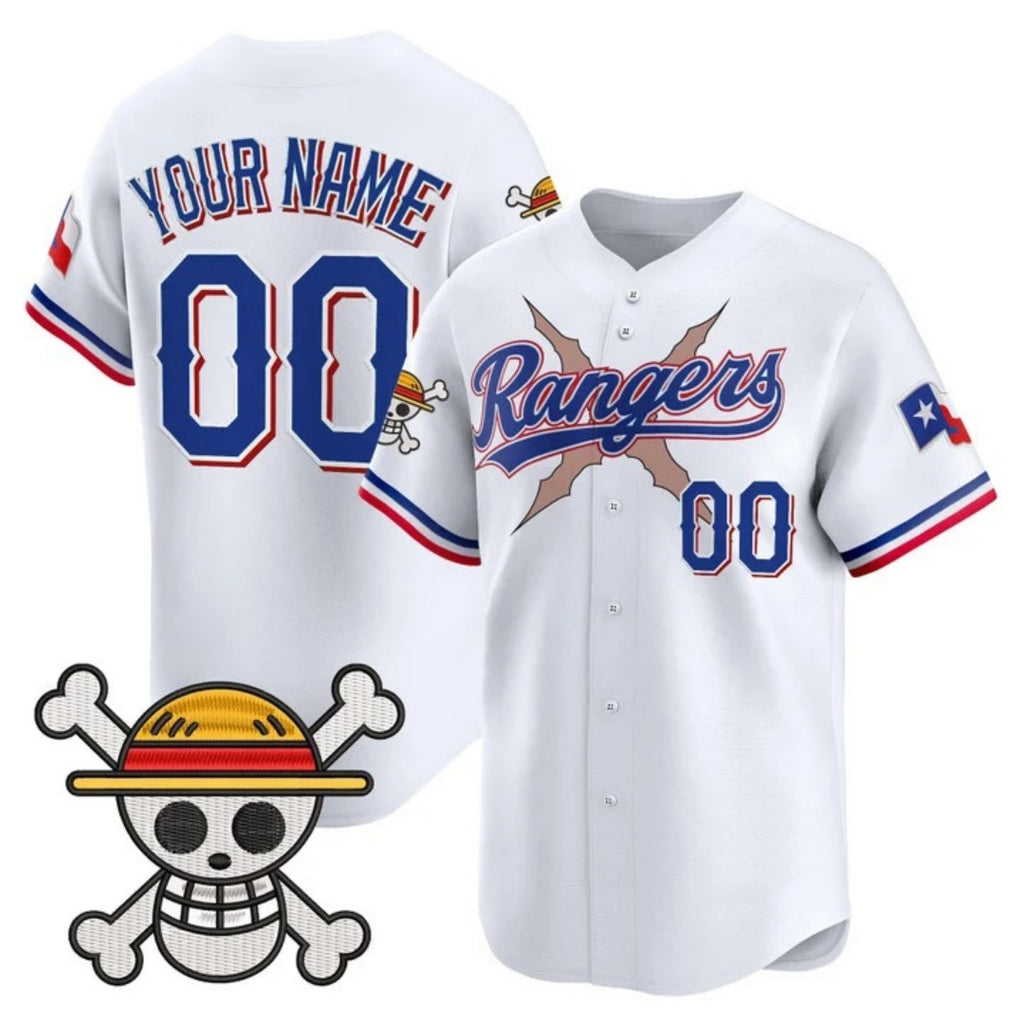 Custom Texas Rangers x One Piece White HOLBERT Vapor Premier Limited Jersey - Stitched
