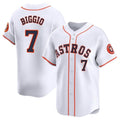 Houston Astros #7 Craig Biggio Player White HOLBERT Home Limited Stitched Jerseys