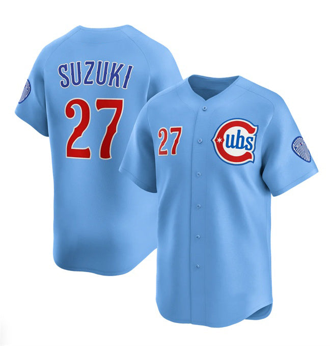Chicago Cubs #27 Seiya Suzuki Blue HOLBERT 2024-25 2nd Alternate Limited Stitched Jersey