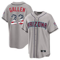 Arizona Diamondbacks #23 Zac Gallen Player Gray HOLBERT USA 250 Fourth of July Home Game Stitched Jerseys