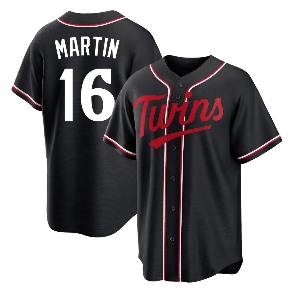 Minnesota Twins #16 Austin Martin Player Black HOLBERTFashion Out Home Limited Stitched Jerseys
