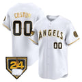 Custom Los Angeles Angels 2024 Spring Training Patch Vapor Premier Limited Jersey ¨C White Gold HOLBERT
