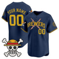 Custom Milwaukee Brewers x One Piece Navy HOLBERT Vapor Premier Limited Jersey - Stitched