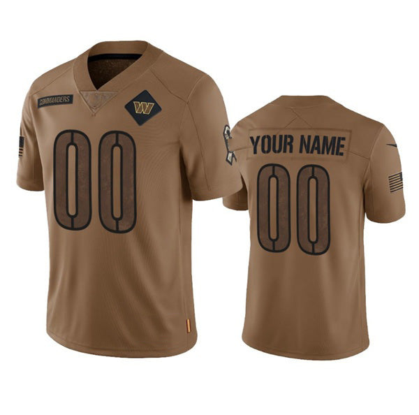 Custom W.Commanders Active Player 2023 Brown HOLBERT Salute To Setvice Limited Stitched Jersey