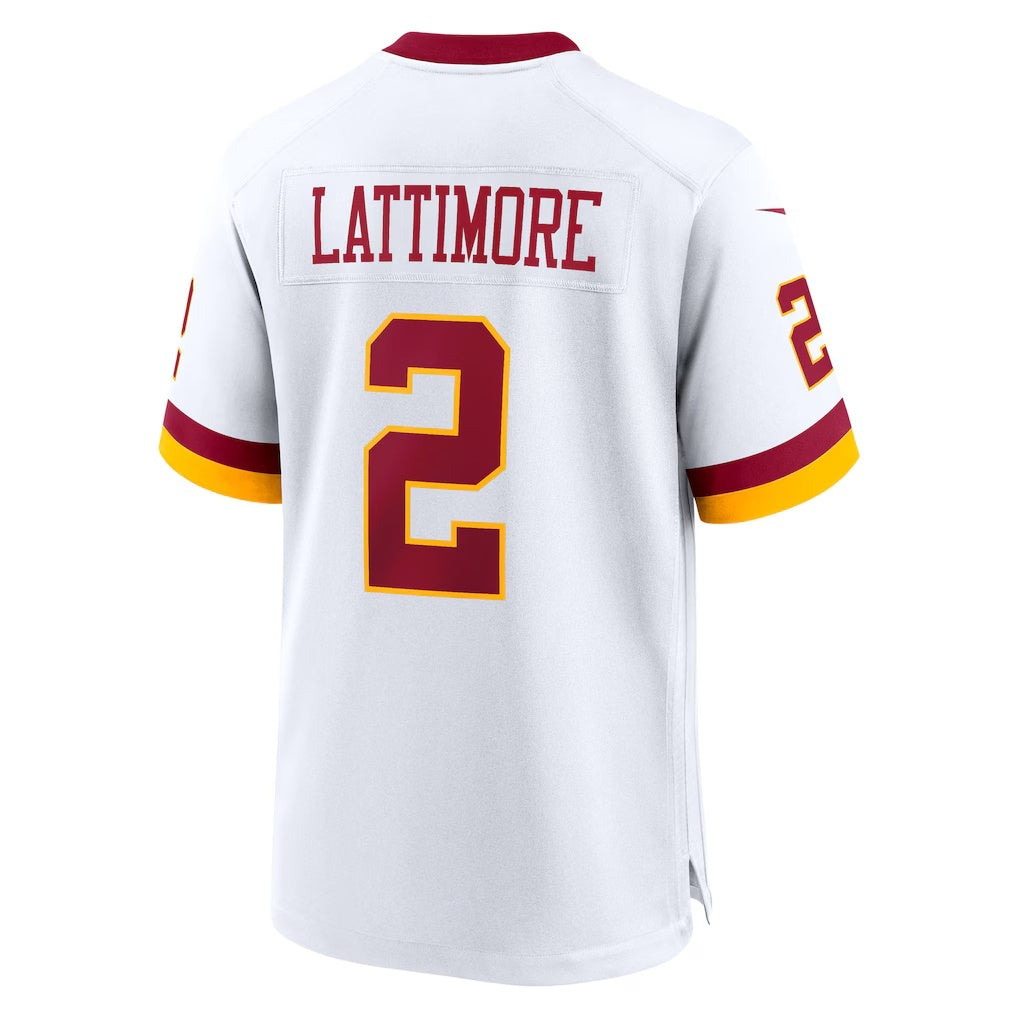W.Commanders #2 Marshon Lattimore White HOLBERT Game Jersey