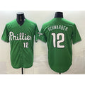 Philadelphia Phillies #12 Kyle Schwarber Green HOLBERT Limited Stitched Jersey