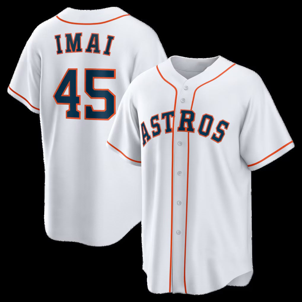 Houston Astros #45 Tatsuya Imai White HOLBERT Home Replica Jersey