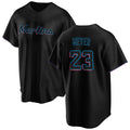 Miami Marlins #23 Max Meyer Black HOLBERT Cool Base Stitched Jersey