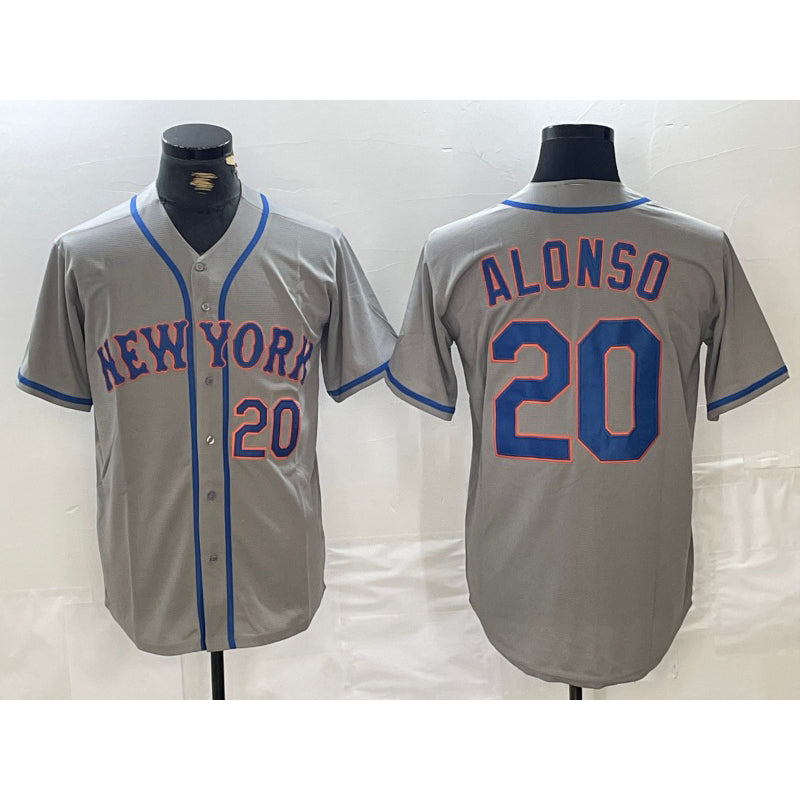 New York Mets #20 Pete Alonso Grey HOLBERT Stitched Jersey
