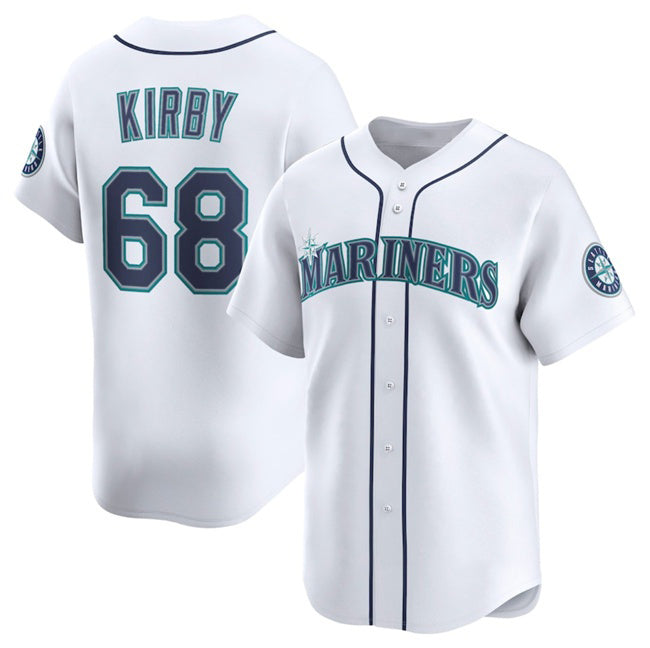 Seattle Mariners #68 George Kirby White HOLBERT Home Limited Stitched Jersey