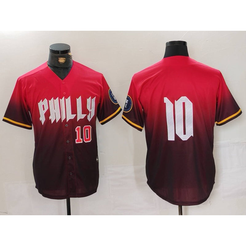 Philadelphia Phillies #10 JT Realmuto Red HOLBERT 2024 City Connect Limited Stitched Jerseys