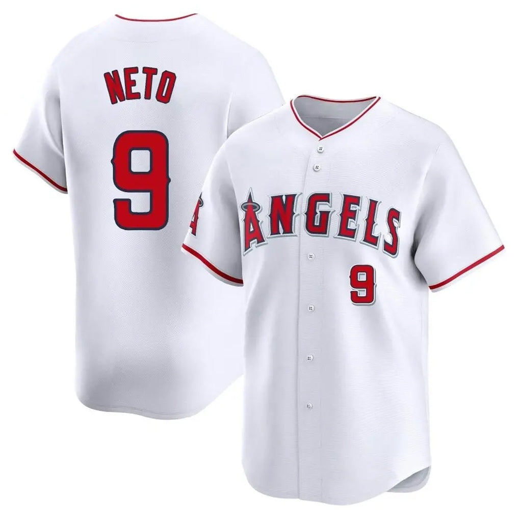 Los Angeles Angels #9 Zach Neto Player White HOLBERT Limited Home Stitched Jerseys