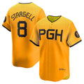 Pittsburgh Pirates #8 Willie Stargell Gold HOLBERT City Connect Limited Player Jersey
